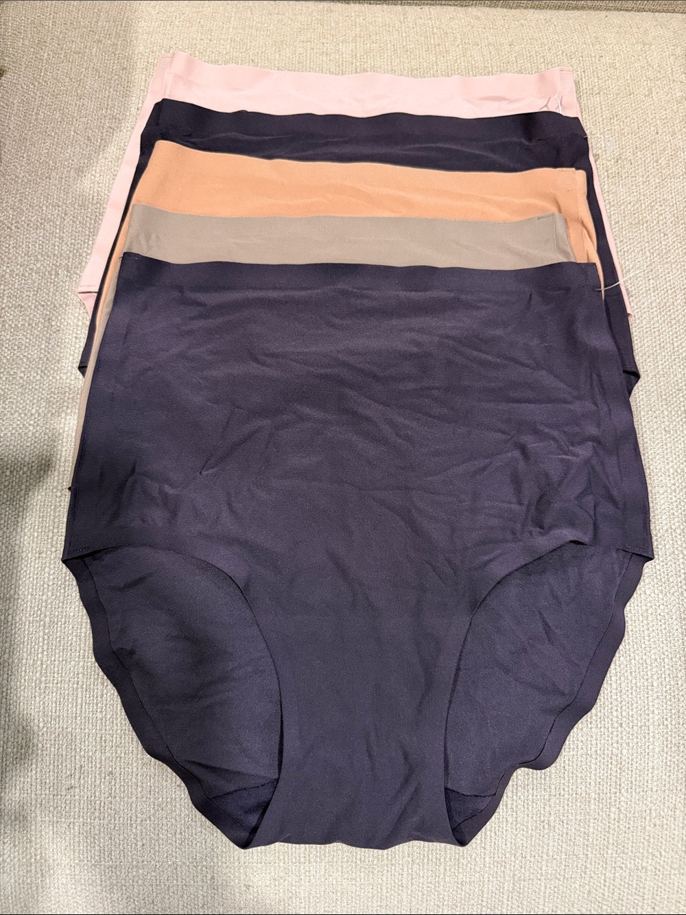 5 NEW CHANTELLE soft stretch seamless high waist brief panties One Size